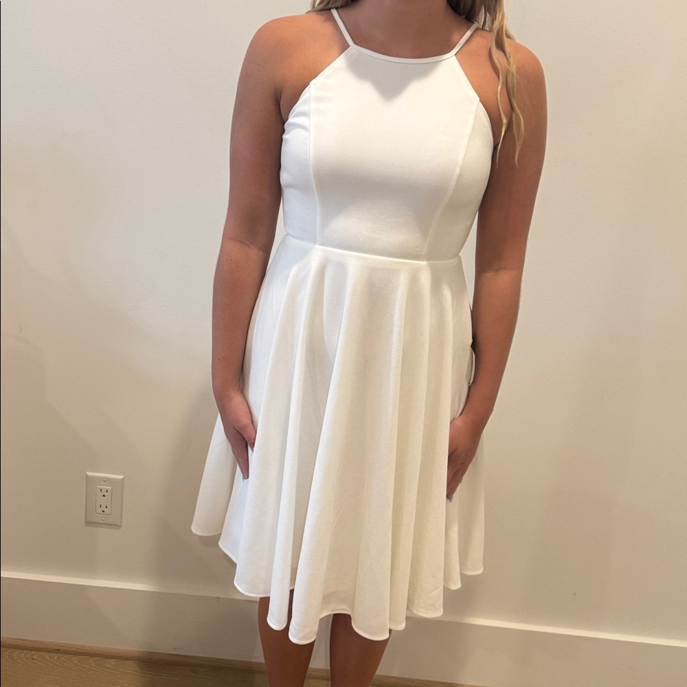 Lulu's White Halter Dress